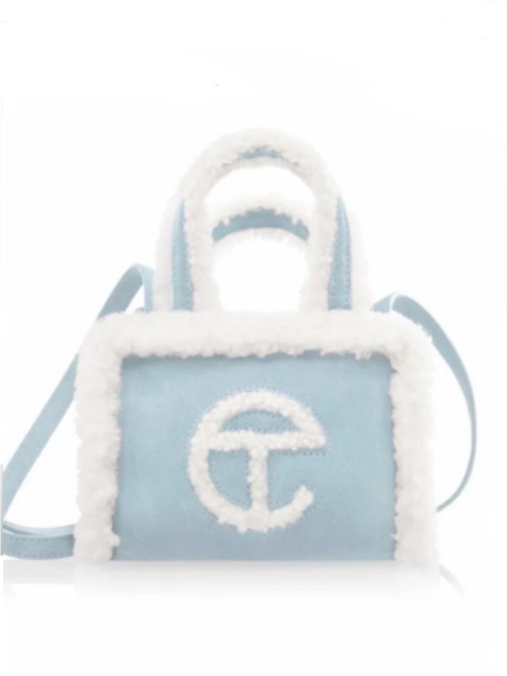 RARE telfar x ugg blue suede bag